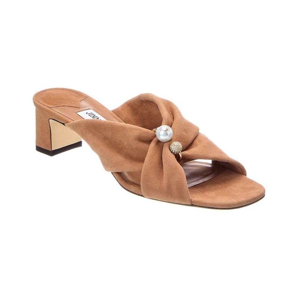 Jimmy Choo Rafi 45 Suede Sandal, Brown
